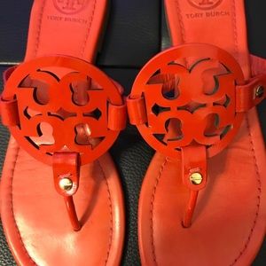 Orange Tory Burch Miller Sandals Sz 9